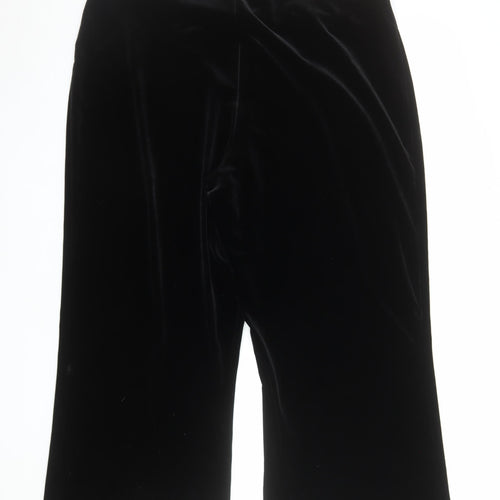 Bm Women Black Velvet Dress Pants Size 18 Straight Leg Trousers