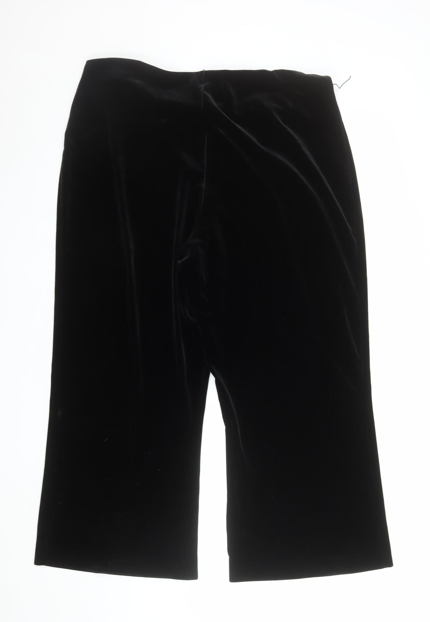 Bm Women Black Velvet Dress Pants Size 18 Straight Leg Trousers