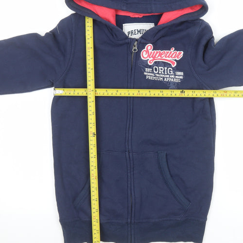 Pepperts Girls Blue Hooded Full Zip Basic Jacket Size 146 Cotton Blend