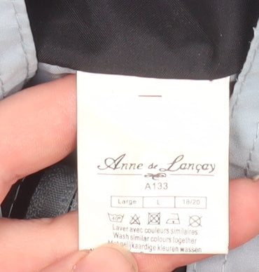 Anne de Lançay Women’s Blue Rain Coat Jacket L 18/20 Nautical Lightweight