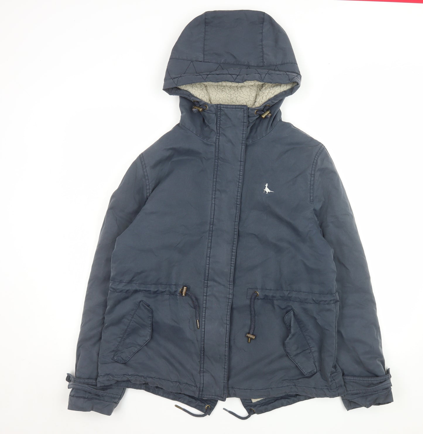 Jack Wills Women’s Blue Hooded Parka Jacket Size 12