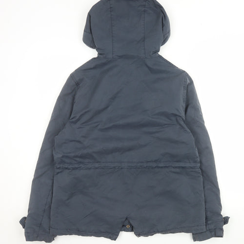 Jack Wills Women’s Blue Hooded Parka Jacket Size 12