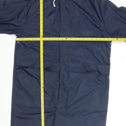 Outdoor Scene Men’s Blue Waterproof Hooded Rain Coat M Regular