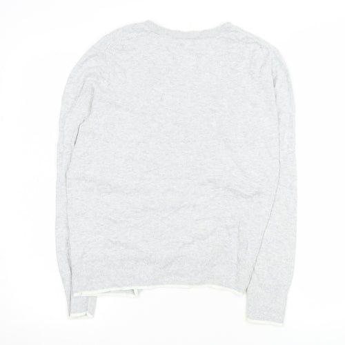 GAP Women Grey Love Cotton Jumper Size S Crew Neck Pullover
