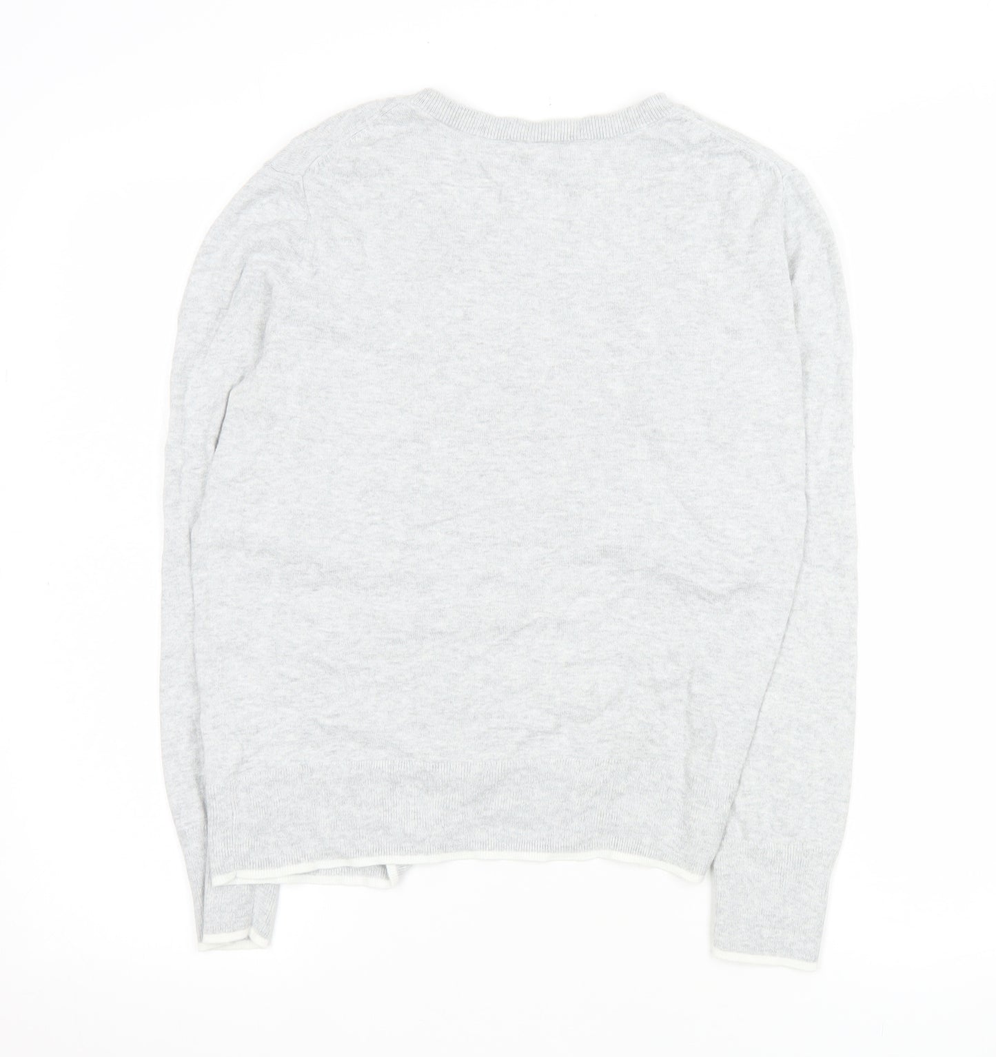 GAP Women Grey Love Cotton Jumper Size S Crew Neck Pullover