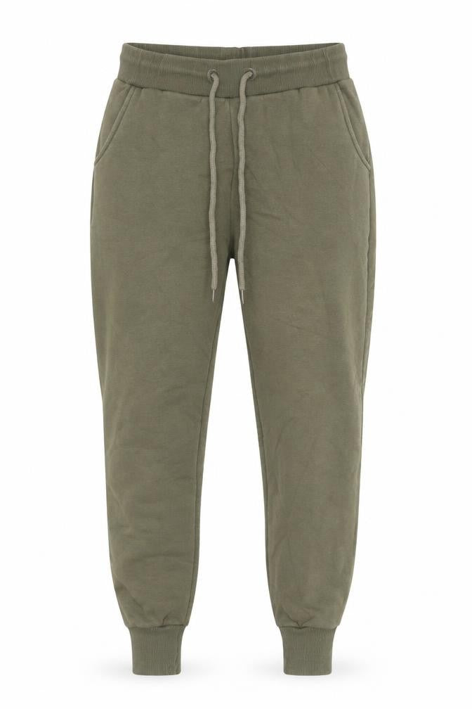 Front view of Glamify Men’s Green Jogger Sweatpants S Regular Fit Cotton Blend