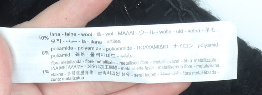 Zara Women Black Wool Blend Long Sleeve Jumper Dress Size 8