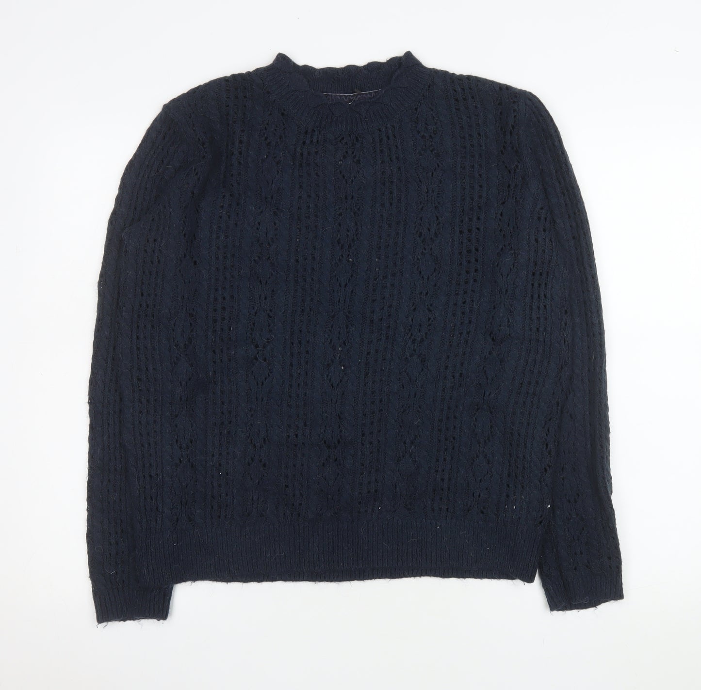 Fat Face Women’s Blue Cable-Knit Pullover Jumper UK 10