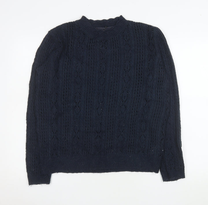 Fat Face Women’s Blue Cable-Knit Pullover Jumper UK 10
