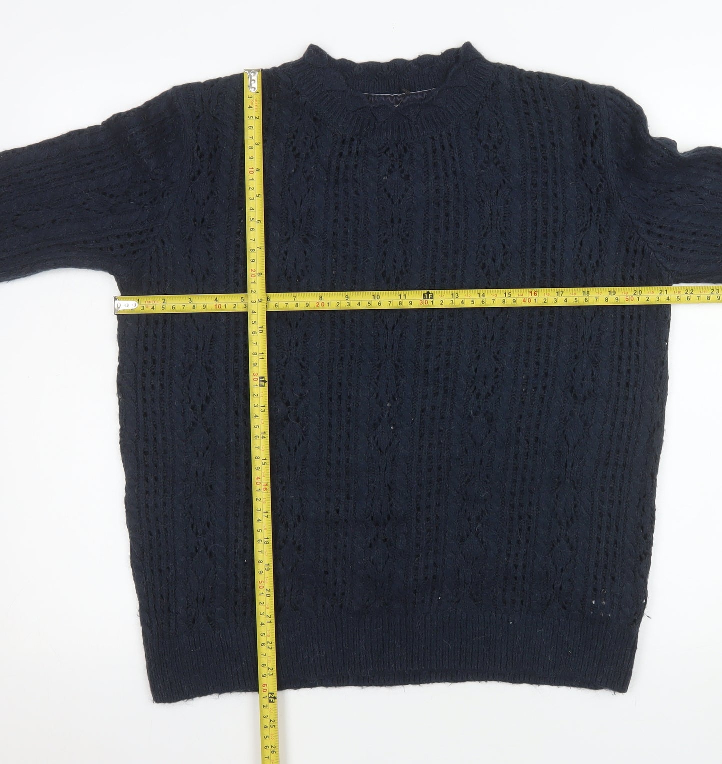 Fat Face Women’s Blue Cable-Knit Pullover Jumper UK 10