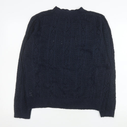 Fat Face Women’s Blue Cable-Knit Pullover Jumper UK 10