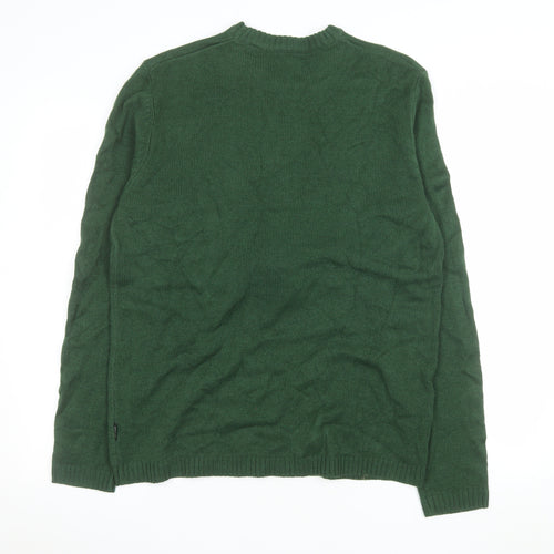 ONLY & SONS Men’s Green Christmas Reindeer Jumper Size M Pullover Knit