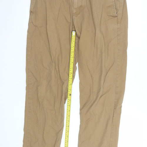 Tommy Hilfiger Men's Beige Chino Trousers 34W 32L Regular Fit Classic Style
