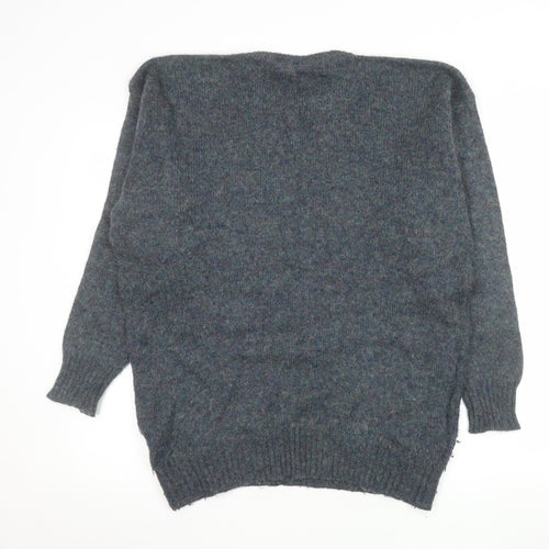 Canda Men’s Grey Argyle Wool Blend Pullover Jumper Size L