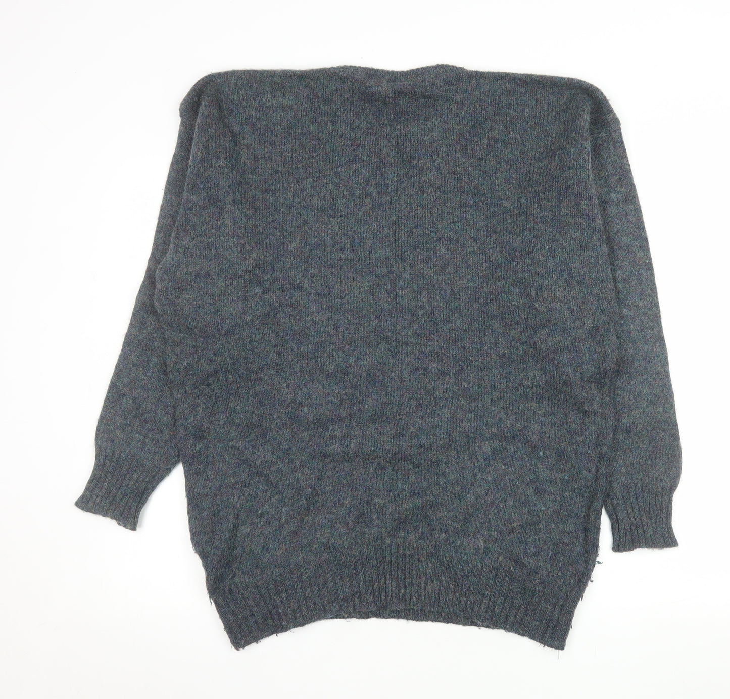 Canda Men’s Grey Argyle Wool Blend Pullover Jumper Size L
