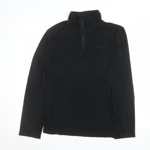 McKenzie Men's Black Fleece 1/4 Zip Pullover Sweatshirt Size M