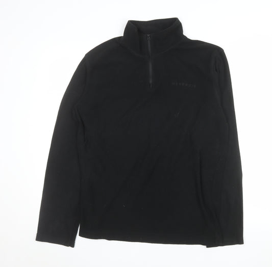 McKenzie Men's Black Fleece 1/4 Zip Pullover Sweatshirt Size M