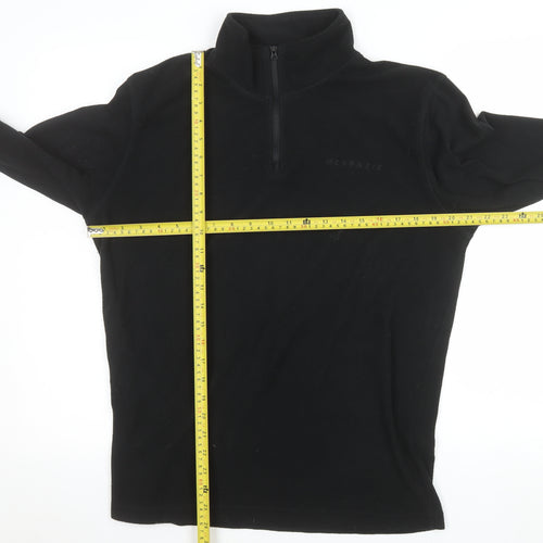 McKenzie Men's Black Fleece 1/4 Zip Pullover Sweatshirt Size M