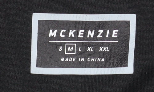 McKenzie Men's Black Fleece 1/4 Zip Pullover Sweatshirt Size M