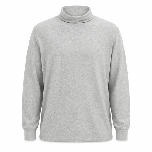 Uniqlo Men Grey Roll Neck Knit Sweatshirt Size L