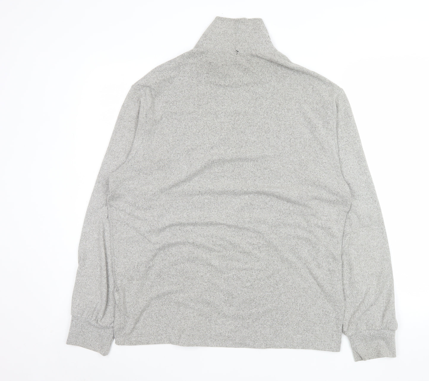 Uniqlo Men Grey Roll Neck Knit Sweatshirt Size L