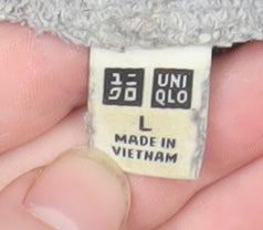 Uniqlo Men Grey Roll Neck Knit Sweatshirt Size L