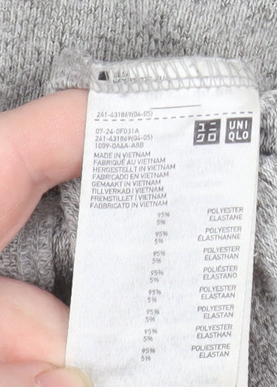 Uniqlo Men Grey Roll Neck Knit Sweatshirt Size L