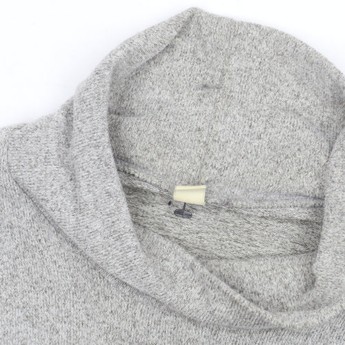 Uniqlo Men Grey Roll Neck Knit Sweatshirt Size L