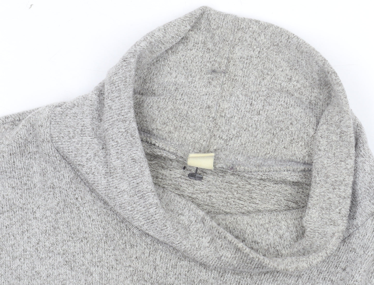 Uniqlo Men Grey Roll Neck Knit Sweatshirt Size L