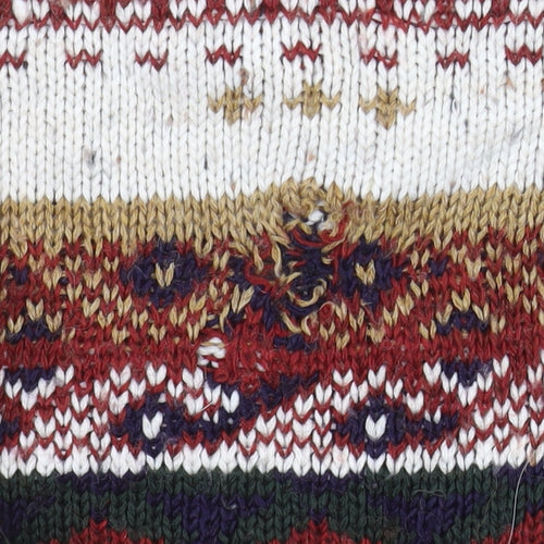 ONUS Men's Multicoloured Fair Isle Wool Blend Crew Neck Jumper XL