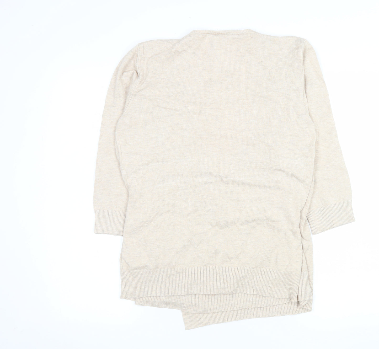 Kaliko Women Beige Wrap Tie Knit Cardigan Size 14