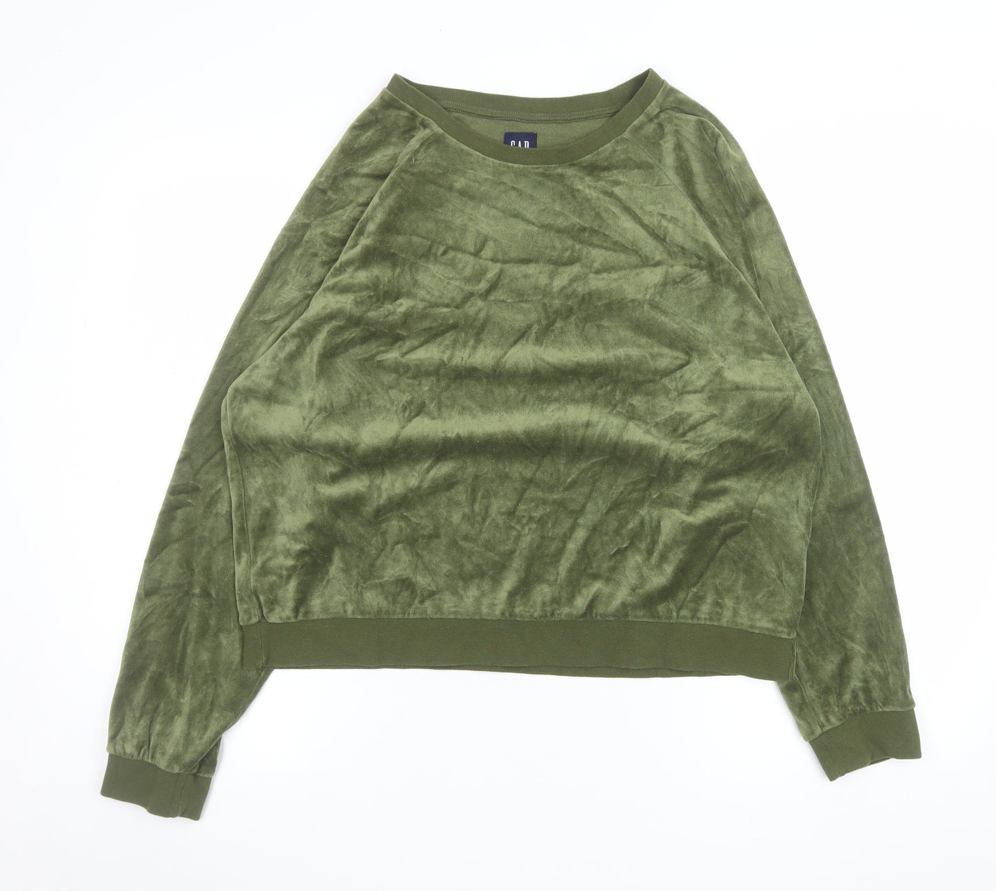 GAP Women’s Green Velour Pullover Sweatshirt L