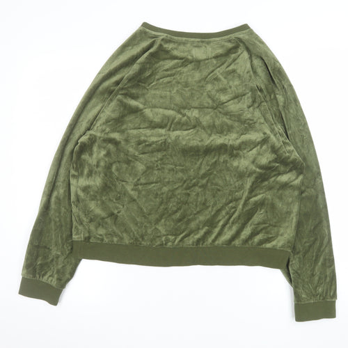 GAP Women’s Green Velour Pullover Sweatshirt L