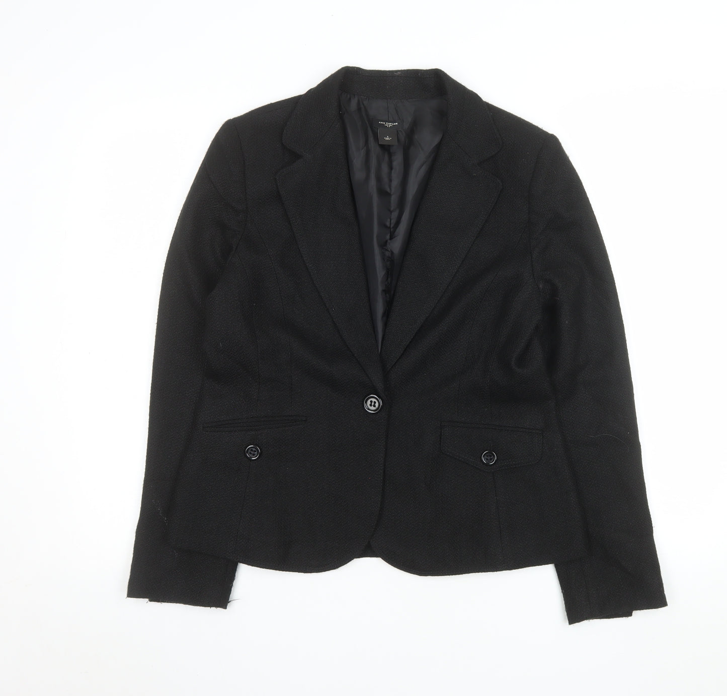 Ann Taylor Women's Black Size 8 Classic Single-Breasted Blazer