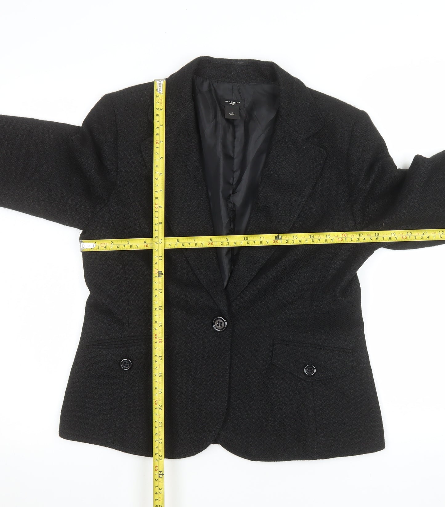 Ann Taylor Women's Black Size 8 Classic Single-Breasted Blazer