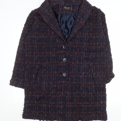 Phase Eight Women’s Blue Checked Tweed Blazer Jacket Size 14
