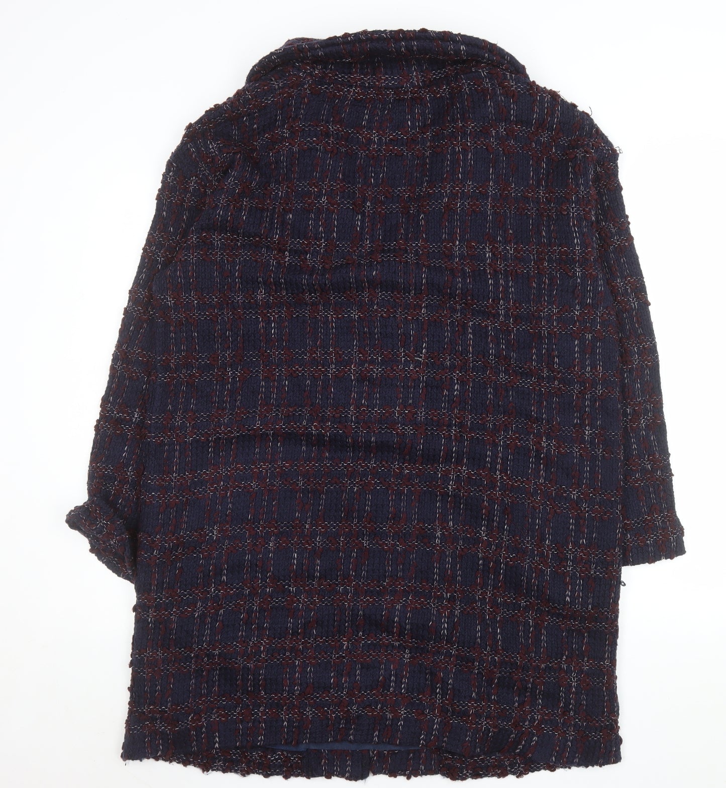 Phase Eight Women’s Blue Checked Tweed Blazer Jacket Size 14
