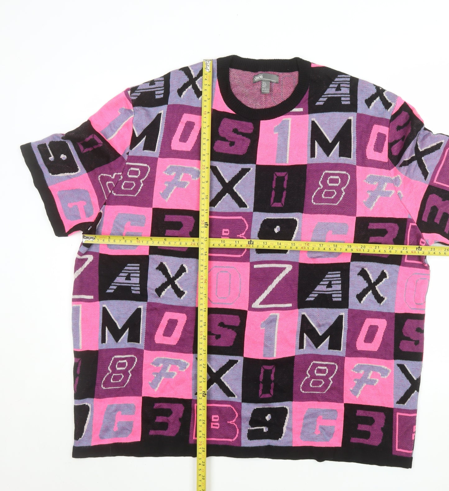 ASOS Men’s Multicoloured Graphic Print 3XL Regular T-Shirt