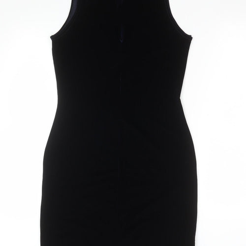 Wallis Women’s Black Velvet Beaded Bodycon Dress Size 12