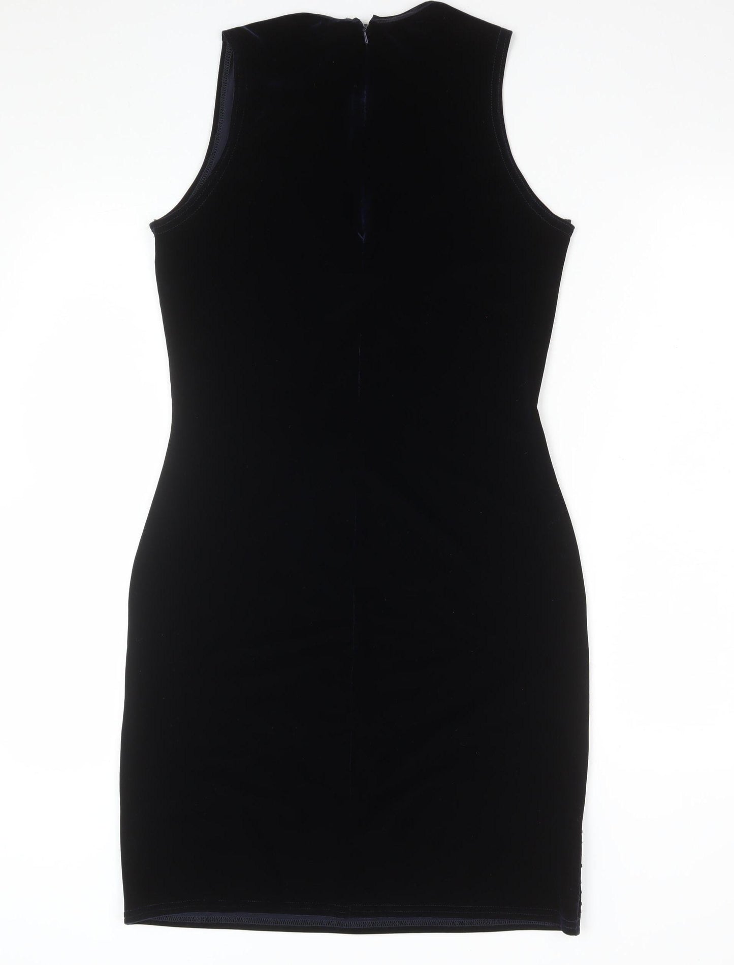 Wallis Women’s Black Velvet Beaded Bodycon Dress Size 12