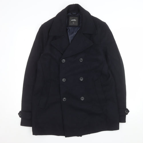 Burton Menswear London Men's Black Wool Pea Coat M Regular