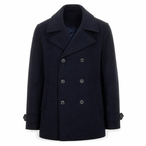 Burton Menswear London Men's Black Wool Pea Coat M Regular