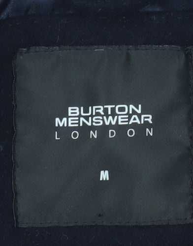 Burton Menswear London Men's Black Wool Pea Coat M Regular