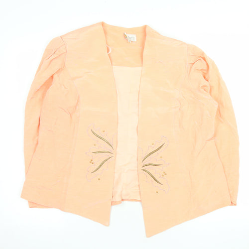 Desiree New York Womens Peach Size 16 Tailored Open Front Blazer