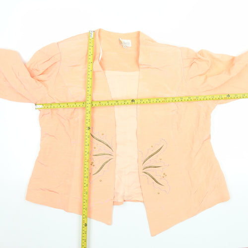 Desiree New York Womens Peach Size 16 Tailored Open Front Blazer