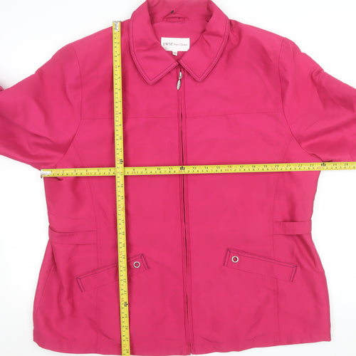 EWM Pure Classics Women's Pink Zip Jacket Size 20 Polyester Lightweight