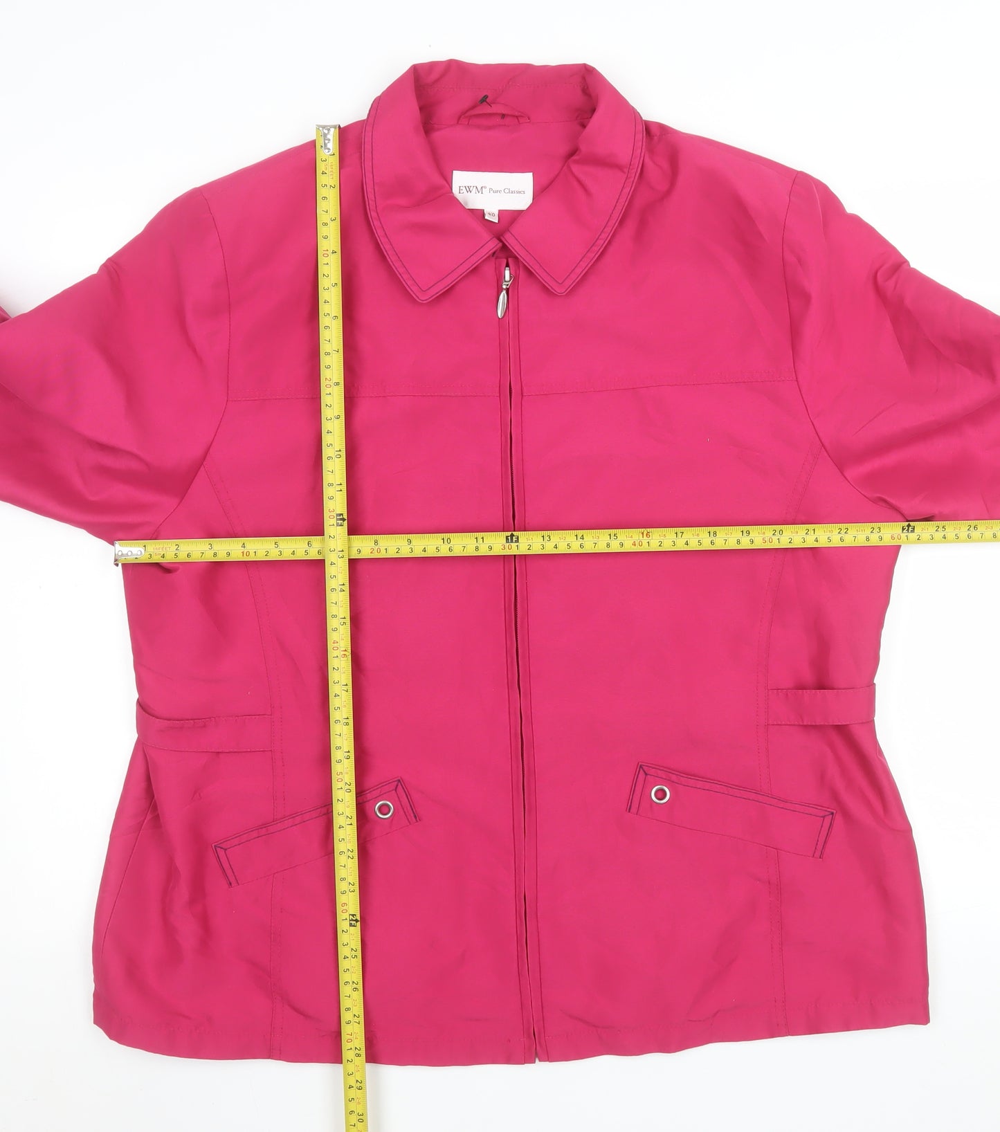 EWM Pure Classics Women's Pink Zip Jacket Size 20 Polyester Lightweight
