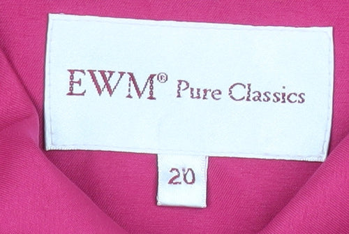 EWM Pure Classics Women's Pink Zip Jacket Size 20 Polyester Lightweight