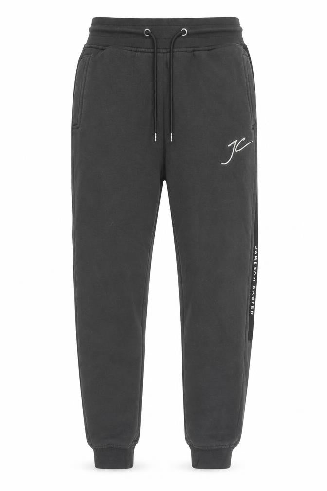 Front view of Jameson Carter Men's Black Jogger Sweatpants M Regular Fit