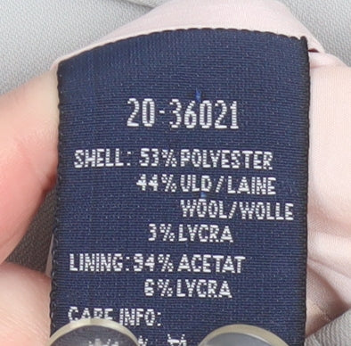 Red/Green Women Grey Single-Breasted Blazer Size 8 Wool Blend